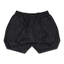 BLACK CRINKLED TAILORED SHORTS
