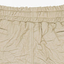 CREAM CRINKLED TAILORED SHORTS