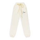 WHITE TERRY SWEATPANTS