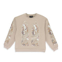 BEIGE CAMO GLASS PULLOVER SWEATSHIRT