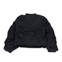 BLACK DRAPED BOMBER