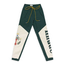 GREEN/CREAM FLIGHT TRACK PANTS
