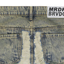 WAVE DISTRESSED STRAIGHT-FIT JEANS