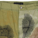 GREEN CAMOUFLAGE EMBROIDERY CARGO SHORTS