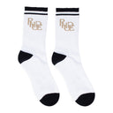 WHITE SCRIBBLE LOGO SOCKS