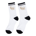 WHITE SCRIBBLE LOGO SOCKS