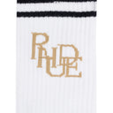 WHITE SCRIBBLE LOGO SOCKS