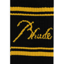 BLACK/YELLOW SCRIPT LOGO SOCKS