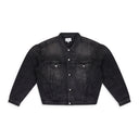 BLACK OVERSIZED DENIM TRUCKER JACKET