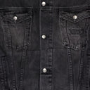 BLACK OVERSIZED DENIM TRUCKER JACKET