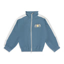 BLUE LINEN FLIGHT FIELD JACKET