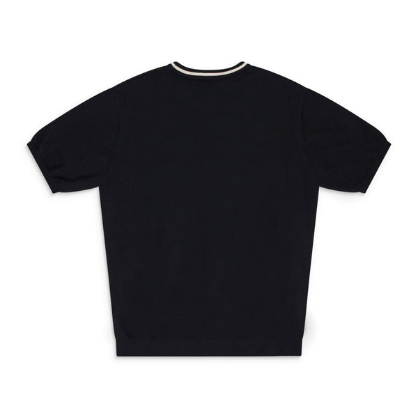 BLACK LOGO KNIT T-SHIRT