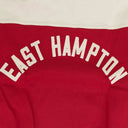 RED CONTRAST QUARTER ZIP SWEATER