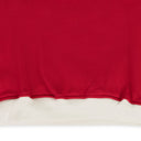 RED CONTRAST QUARTER ZIP SWEATER