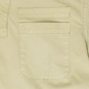 KHAKI BOXY HALF-ZIP SPRAY BUTTON-DOWN SHIRT
