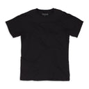 BLACK GATHERED SHORT SLEEVE T-SHIRT