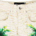 MULTICOLOR HUSK DENIM SHORTS