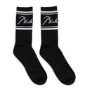 BLACK/WHITE SCRIPT LOGO SOCKS