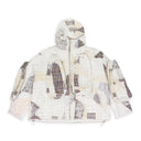 WHITE TWEED PATCHWORK WINDOW HOODIE