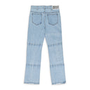 BLUE KNEE FLAP STRAIGHT-FIT JEANS