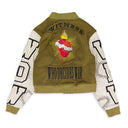 GREEN NAMESAKE VARSITY JACKET