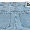 BLUE KNEE FLAP STRAIGHT-FIT JEANS