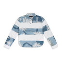 BLUE MERGED RUGBY POLO SHIRT