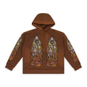 BROWN FLAME GLASS HOODIE