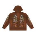 BROWN FLAME GLASS HOODIE
