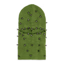 GREEN STUDDED FACE MASK BASEBALL CAP