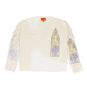 WHITE VEILED COLLEGIATE SWEATSHIRT