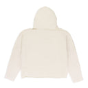 IVORY GATHERED DUOFLY PULLOVER HOODIE