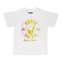 WHITE SHOCK WAVES JERSEY T-SHIRT