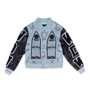 BLUE NAMESAKE VARSITY JACKET
