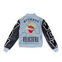 BLUE NAMESAKE VARSITY JACKET