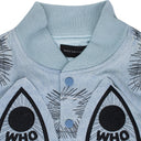 BLUE NAMESAKE VARSITY JACKET