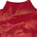 RED OVERDYED TURTLENECK SWEATER