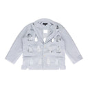 GRAY STAINED GLASS LASER BLAZER