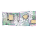 BLUE AFFINITY GRID BANDEAU CROP TOP