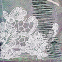 BLUE AFFINITY GRID BANDEAU CROP TOP