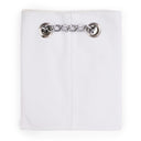 WHITE MINI LEATHER TOTE BAG