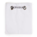 WHITE MINI LEATHER TOTE BAG