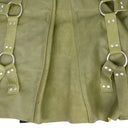 GREEN GRID BONDAGE MAXI SKIRT