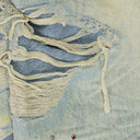 BLUE STUD DISTRESSED STRAIGHT-FIT JEANS