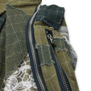 BLUE WINDOW POCKET CARGO MAXI SKIRT