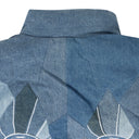 BLUE EMBROIDERED BOMBER