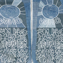 BLUE EMBROIDERED BOMBER