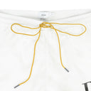 WHITE LOGO SWIM TRUNKS