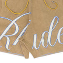 IVORY SCRIPT LOGO KNIT SHORTS