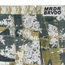 BLUE AFFINITY GRID BONDAGE MAXI SKIRT